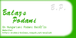 balazs podani business card